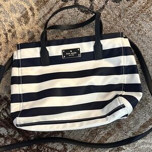 Kate Spade Navy and White Striped Tote